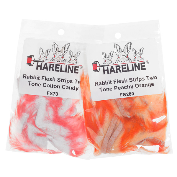 Hareline tiras zonker de conejo Flesh Two Tone