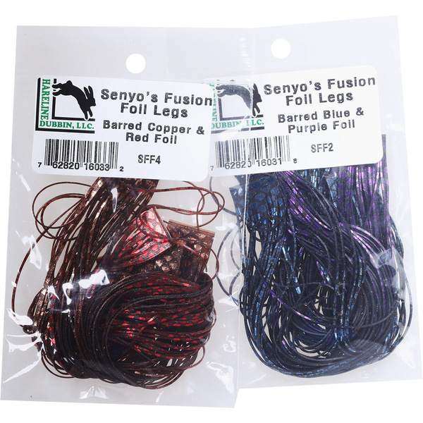 Hareline Senyo Fusion Foil Barred Legs Piernas