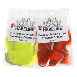 Hareline tiras de piel con pelo de conejo de corte transversal