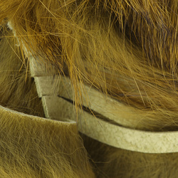 Hareline tiras de piel con pelo de conejo de corte transversal