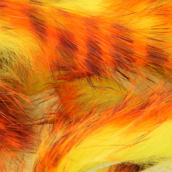 Hareline Tiras anchas de piel de conejo con pelo Magnum Tiger Barred