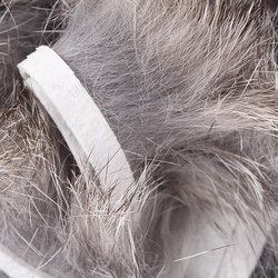 Hareline tiras de piel con pelo de conejo de corte transversal