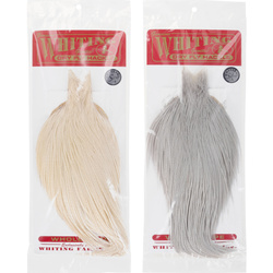 Capa de plumas del cuello de gallo Whiting Silver