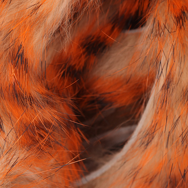 Hareline Tiras anchas de piel de conejo con pelo Magnum Tiger Barred