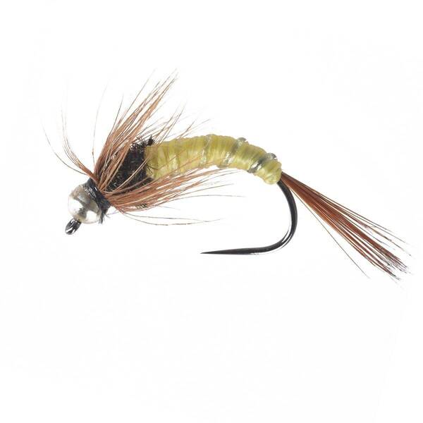 PL Tungsteno BH Hackle Ribbied Amarillo