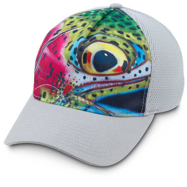 Simms Flexfit Trucker DeYoung Rainbow Trout Grey